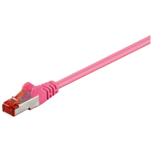MicroConnect - F/UTP CAT6 0.25m Pink PVC - Outer Shield : Foil screening - 4x2xAWG 27 CCA
