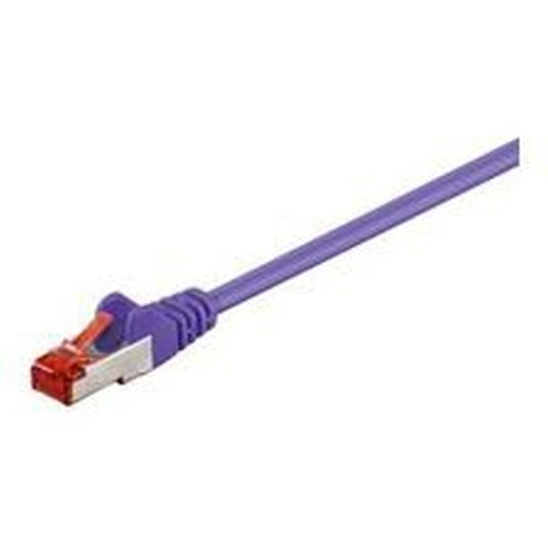 MicroConnect - F/UTP CAT6 0.5m Purple PVC - Outer Shield : Foil screening - 4x2xAWG 27 CCA