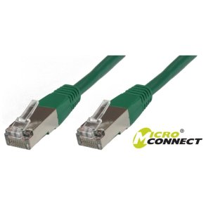 MicroConnect - F/UTP CAT6 15m Green PVC - Outer Shield : Foil screening - 4x2xAWG 27 CCA