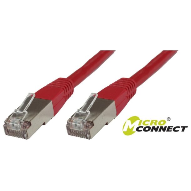 MicroConnect - F/UTP CAT6 15m Red PVC - Outer Shield : Foil screening - 4x2xAWG 27 CCA