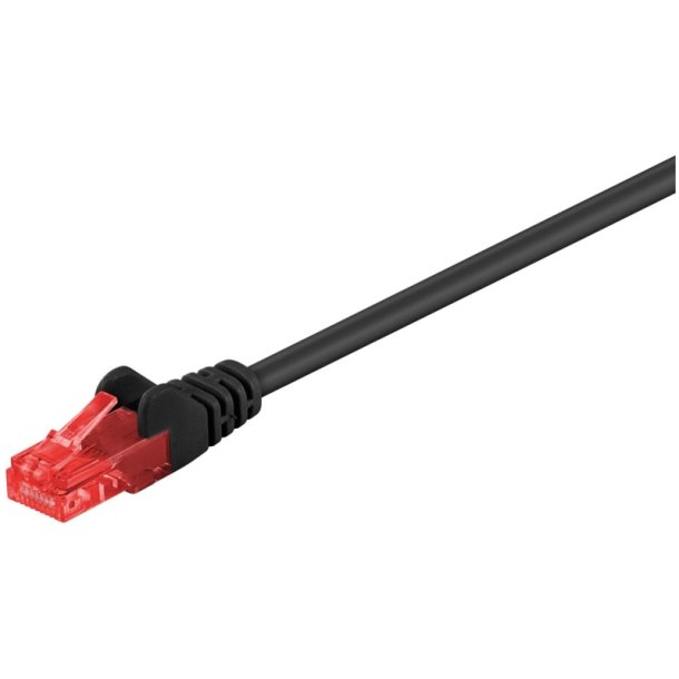 MicroConnect - U/UTP CAT6 0.25M Black PVC Unshielded netw�rkskabel - PVC 4x2xAWG 26 CCA