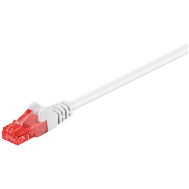 MicroConnect - U/UTP CAT6 0.5M White PVC Unshielded netw�rkskabel - PVC 4x2xAWG 26 CCA