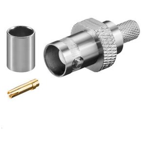 MicroConnect - Coaxial Connectors - BNC crimp plug for RG59 - with gold pin