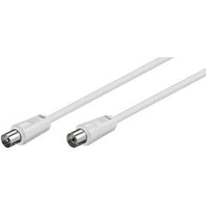 MicroConnect - Coaxial kabel - Coax M-F 1.5m White 75 Ohm - Double Shielded