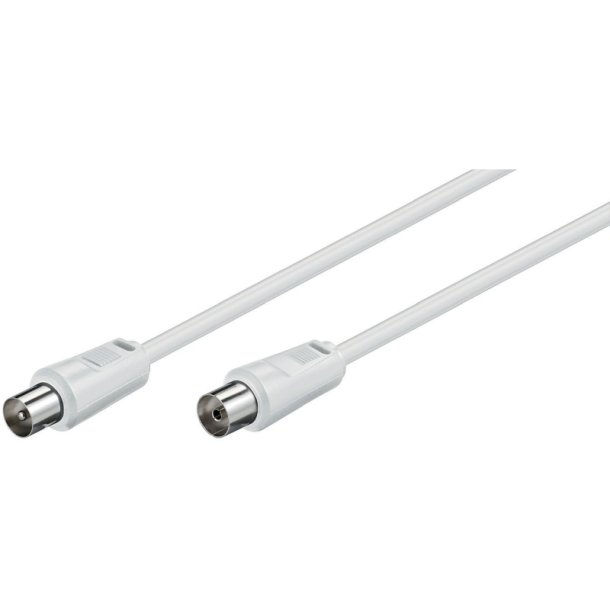 MicroConnect - Coaxial kabel - Coax M-F 1.5m White 75 Ohm - Double Shielded