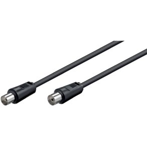 MicroConnect - Coaxial kabel - Coax M-F 1.5m Black 75 Ohm - Double Shielded