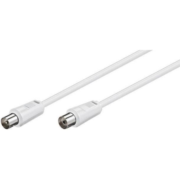 MicroConnect - Coaxial kabel - Coax M-F 5m White 75 Ohm - Double Shielded
