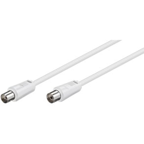 MicroConnect - Coaxial kabel - Coax M-F 7.5m White 75 Ohm - Double Shielded