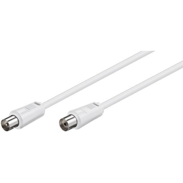 MicroConnect - Coaxial kabel - Coax M-F 7.5m White 75 Ohm - Double Shielded