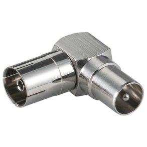 MicroConnect kabel adapter - Coxial Angled F/M - 9,5MM Metal