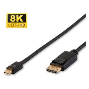 MicroConnect DisplayPort kabel - 8K Mini Displayport to - Displayport Cable 0.5m 