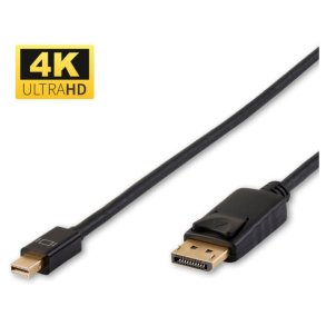 MicroConnect DisplayPort kabel - 4K Mini Displayport to - Displayport 0.5m 1.2v sort 