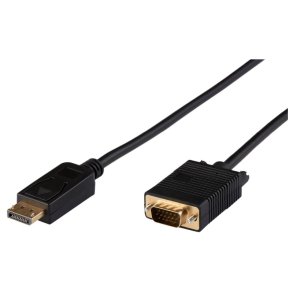 MicroConnect DisplayPort Adapter - Displayport til VGA kabel 5m - Displayport version 1.2, sort