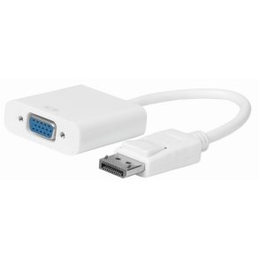MicroConnect DisplayPort Adapter - Displayport-VGA M-F, 15cm - White, V1.2, Active