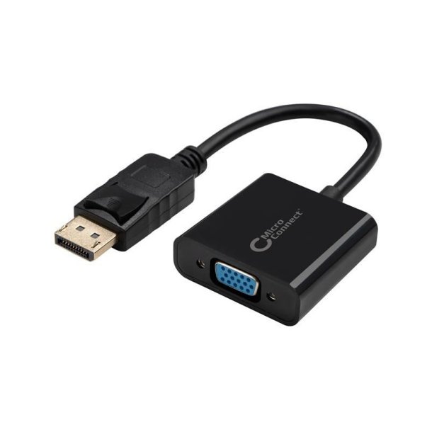 MicroConnect DisplayPort Adapter - Displayport-VGA M-F - sort, V1.2, Active