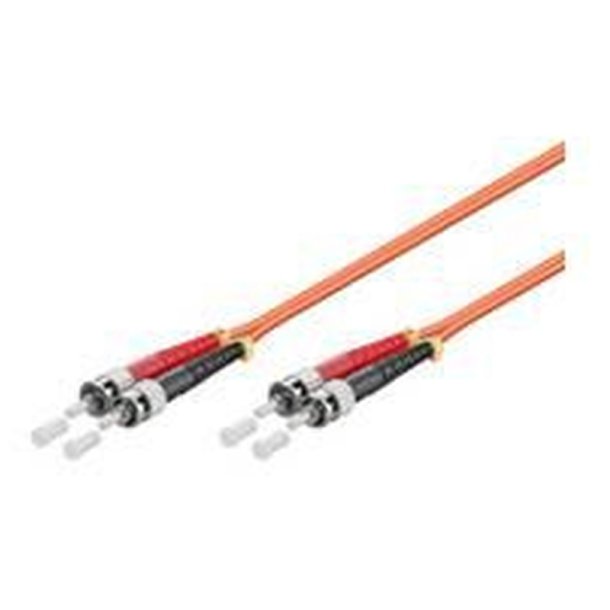 MicroConnect Fiber Patch kabel - ST/UPC-ST/UPC 100 OM1 MM Duplex OM1 OD: 2mm - 0.3dB Orange