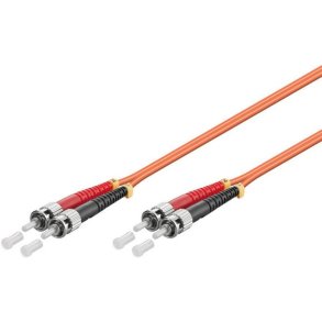 MicroConnect Fiber Patch kabel - ST/UPC-ST/UPC 0.5m OM2 MM Duplex LSZH OD: 2mm - 0.3dB Orange