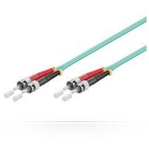 MicroConnect Fiber Patch kabel - ST/UPC-ST/UPC 0.5m OM3 MM Duplex LSZH OD: 2mm - 0.3dB Aqua