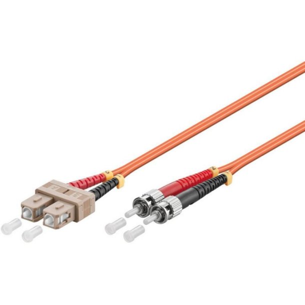 MicroConnect ST/UPC-SC/UPC 0.5m OM1 MM Duplex OM1 OD: 2mm - 0.3dB Orange