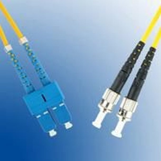 MicroConnect Fiber Patch kabel - ST/UPC-SC/UPC 2m OS2 SM Duplex LSZH OD: 2mm - 0.3db gul