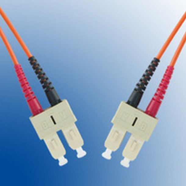 MicroConnect SC/UPC-SC/UPC 20m OM1 MM Duplex LSZH OD: 2mm - 0.3dB Orange