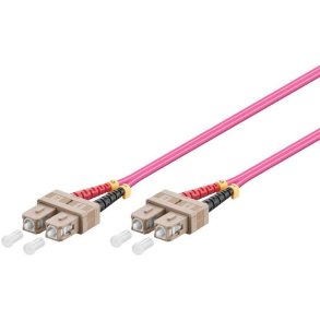 MicroConnect Fiber Patch kabel - SC/UPC-SC/UPC 3m OM4 MM Duplex LSZH OD: 2mm - 0.3dB lilla