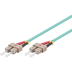 MicroConnect Fiber Patch kabel - SC/PC-SC/PC 5m OM3 MM Duplex LSZH OD: 2mm - 0.3dB Aqua