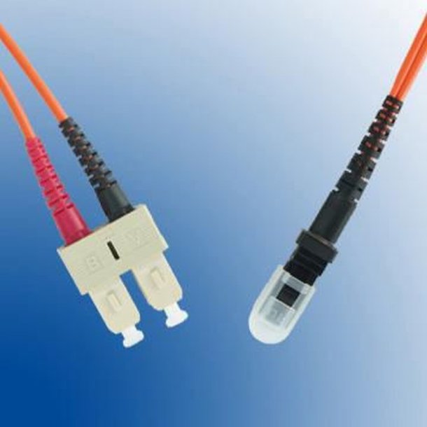 MicroConnect Fiber Patch kabel - MTRJ/UPC-SC/UPC 3m OM2 MM Duplex LSZH OD: 2mm - 0.3dB Orange
