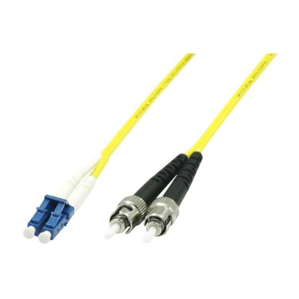 MicroConnect Fiber Patch kabel - LC/UPC-ST/UPC 15m OS2 SM Duplex LSZH OD: 2mm - 0.3db gul