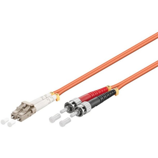 MicroConnect Fiber Patch kabel - LC/UPC-ST/UPC 25m OM2 MM Duplex LSZH OD: 2mm - 0.3dB Orange