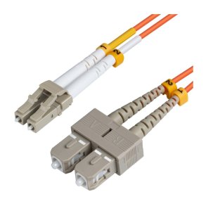 MicroConnect Fiber Patch kabel - LC/UPC-SC/UPC 25m OM1 MM Duplex OD: 2mm - 0.3dB Orange