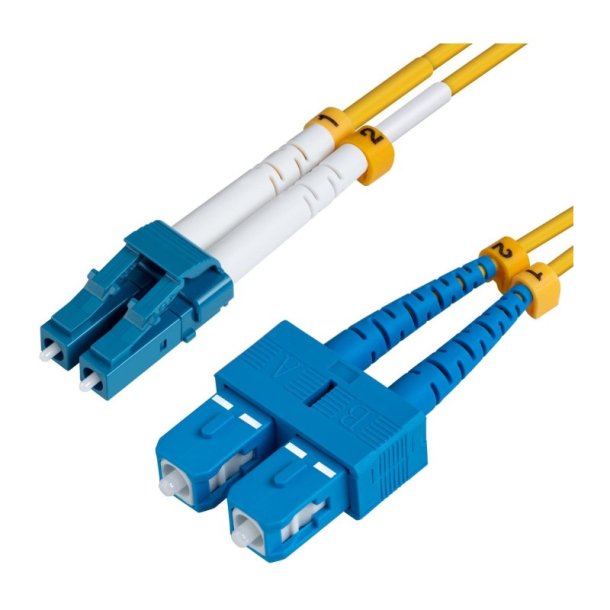 MicroConnect Fiber Patch kabel - LC/UPC-SC/UPC 6m OS2 SM Duplex LSZH OD: 2mm - 0.3db gul