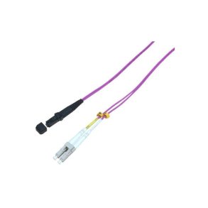 MicroConnect Fiber Patch kabel - LC/UPC-MTRJ/UPC 0.5m OM4 MM Duplex OM4 OD: 2mm - 0.3dB lilla