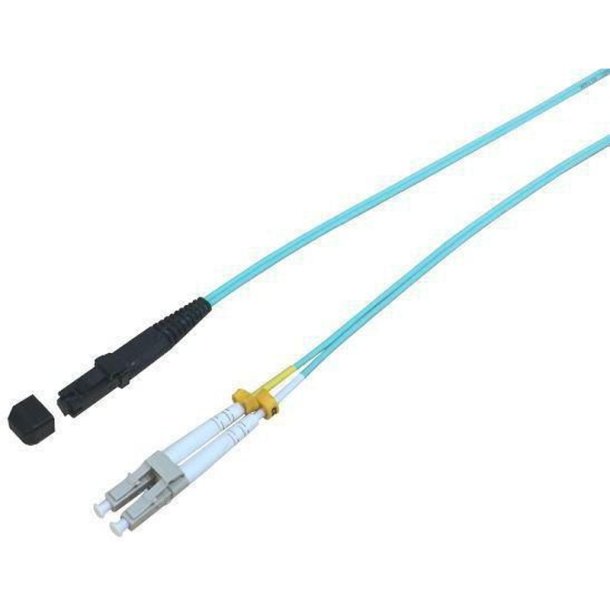 MicroConnect Fiber Patch kabel - LC/UPC-MTRJ/UPC 10m OM3 MM Duplex LSZH OD: 2mm - 0.3dB Aqua