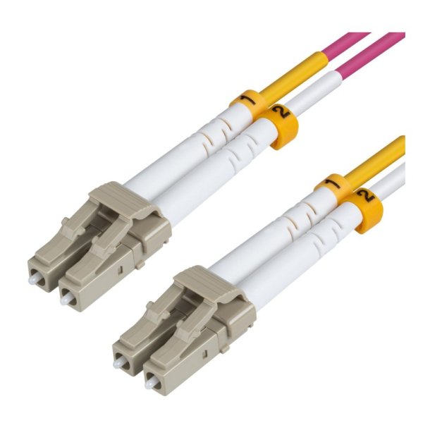 MicroConnect Fiber Patch kabel - LC-LC 3m OM4 MM Duplex LSZH OD: 2mm - 0.3dB lilla
