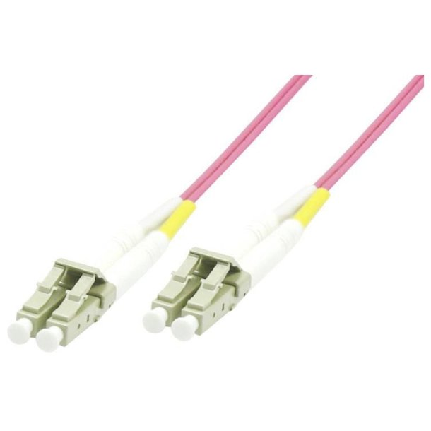 MicroConnect Fiber Patch kabel - LC/UPC-LC/UPC 50m OM4 MM Duplex LSZH OD: 2mm - 0.3dB lilla