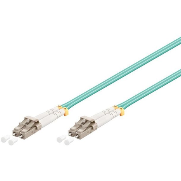 MicroConnect Fiber Patch kabel - LC/UPC-LC/UPC 10m OM3 MM Duplex LSZH OD: 2mm - 0.3dB Aqua