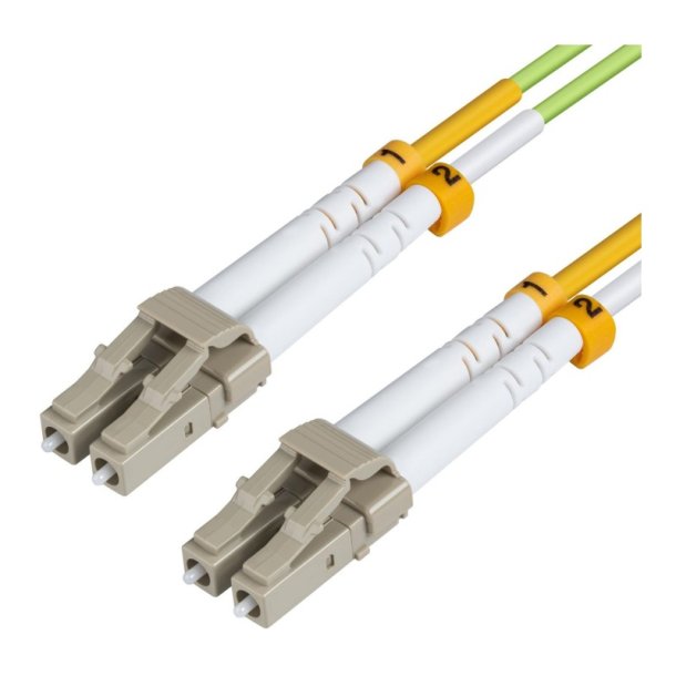 MicroConnect Fiber Patch kabel - LC/UPC-LC/UPC 3m OM5 MM Duplex LSZH OD: 2mm - 0.2dB Lime gr�n