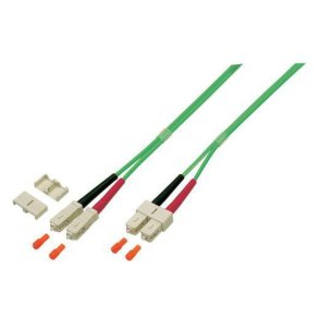 MicroConnect Fiber Patch kabel - SC/UPC-SC/UPC 0.5m OM5 MM Duplex LSZH OD: 2mm - 0.2dB Lime gr�n