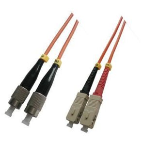 MicroConnect FC/UPC-SC/UPC 1m OM1 Multimode Duplex LSZH Orange