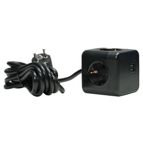 MicroConnect str�mskinne Power Cube Duo USB & str�m - 3m