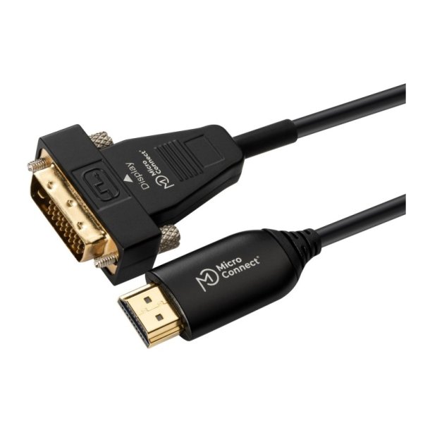 MicroConnect HDMI Adapter Premium Optic DVI - HDMI cable 20m cable, DVI 24+1 - HDMI 2.0