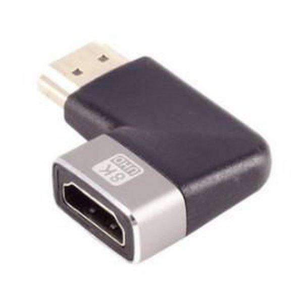 MicroConnect kabel adapter - HDMI 8k 90&deg; right angeled F-M - 8K 60Hz / 4K 120Hz 