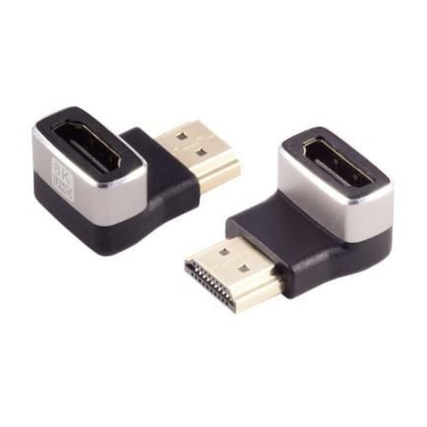 MicroConnect kabel adapter - HDMI 8k 90&deg; angeled down F-M - 8K 60Hz / 4K 120Hz 