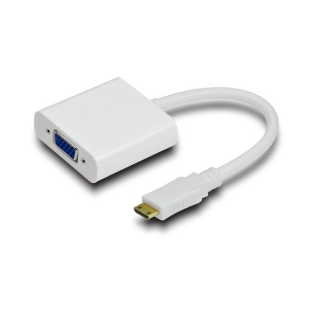 MicroConnect HDMI Adapter HDMI Mini 19C-VGA adapter M-F HDMI Mini type - VGA, White