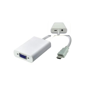 MicroConnect HDMI Adapter Adapter HDMI - VGA M/F, White Support Audio, 1920*1080p@60Hz