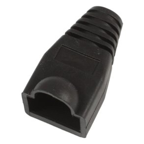 MicroConnect Tr�kaflastningskappe til RJ45 - Sort - 50 stk. Kabelf�ring i 6,40 mm