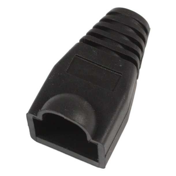 MicroConnect Tr�kaflastningskappe til RJ45 - Sort - 50 stk. Kabelf�ring i 6,40 mm