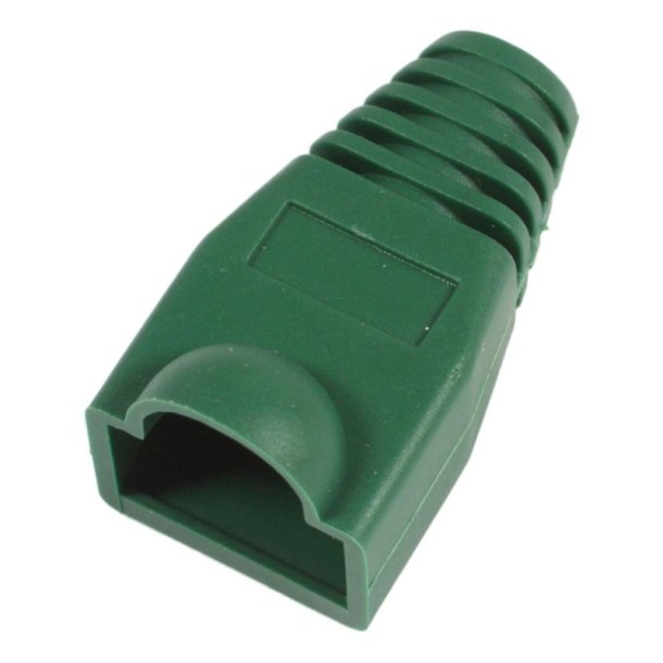 MicroConnect Tr�kaflastningskappe til RJ45 - Gr�n - 50 stk. Kabelindgang i 6,40 mm 
