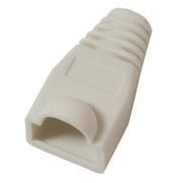 MicroConnect Tr�kaflastningskappe til RJ45 - Hvid - 50 stk. Kabelindgang i 6,40 mm 